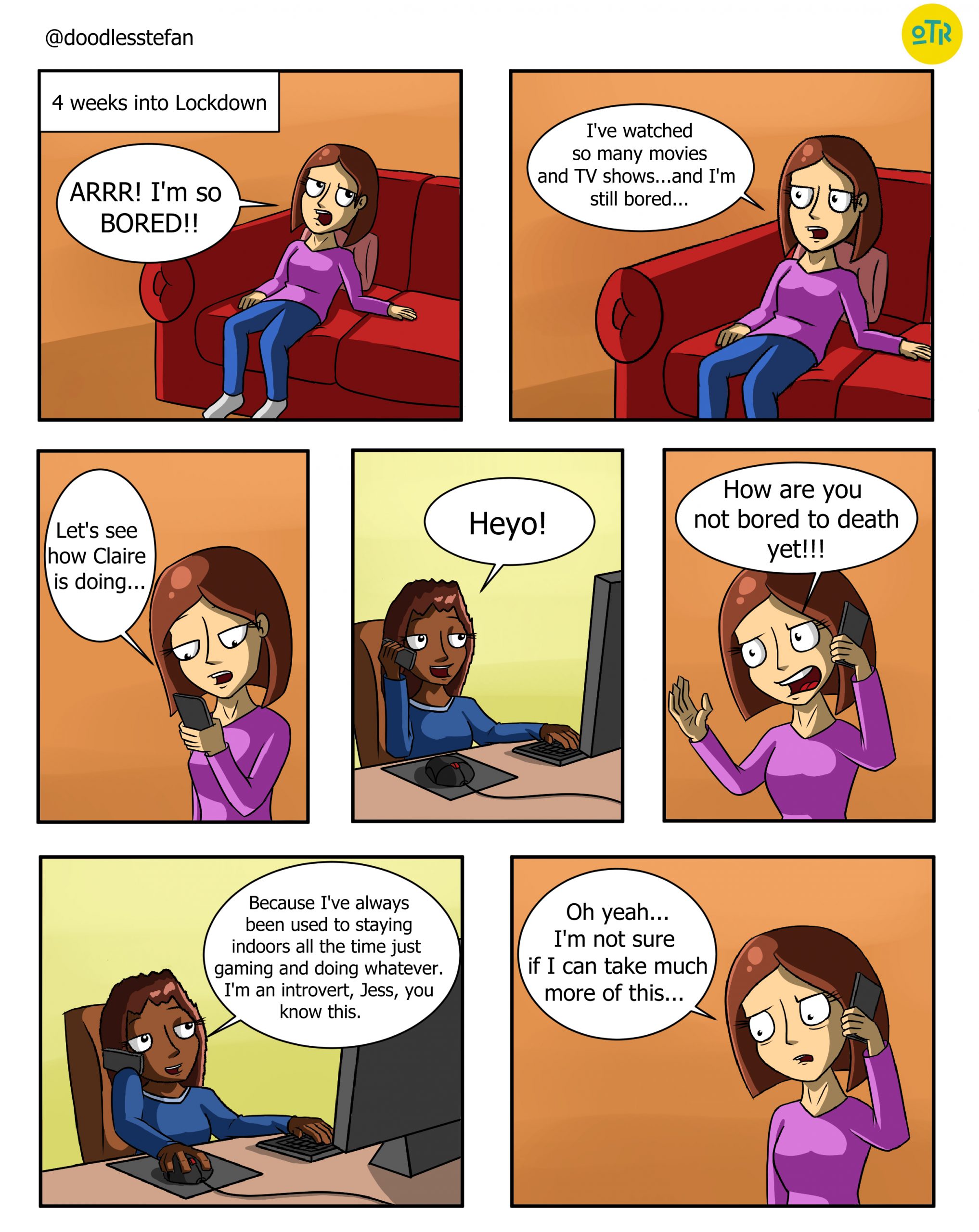 A cartoon titled ‘Lockdown’.