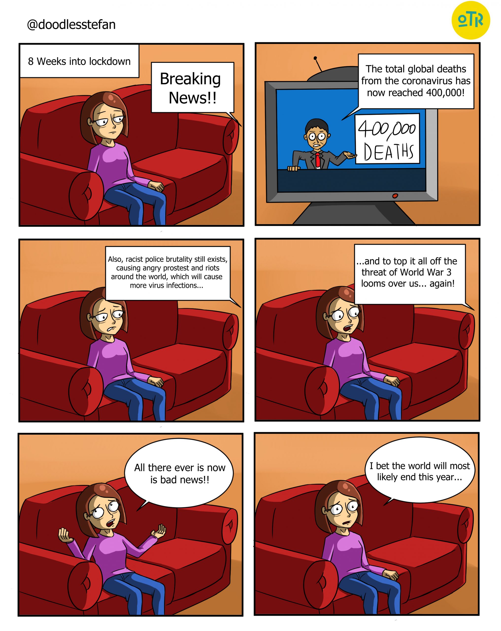 A cartoon titled ‘Lockdown’.